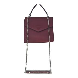 Prada Crossbody Top Handle HandBag Chain Strap Red Women Leather New 2way